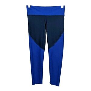 Under Armour Leggings  Women's M  Blue HeatGear Fitted Running Training Fitness